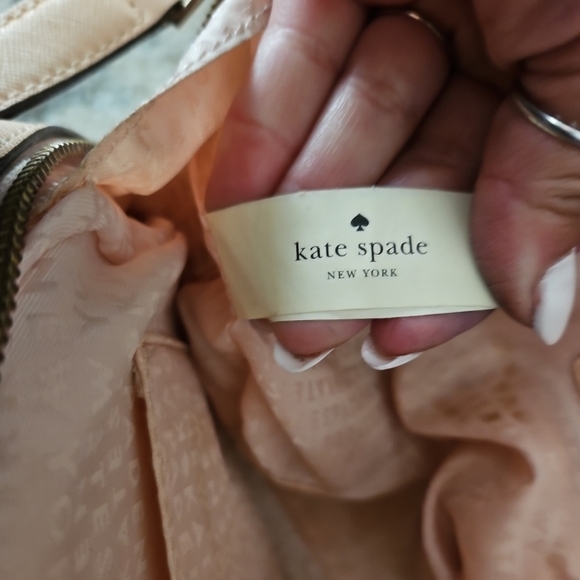 Kate Spade Felix Blush Light Pink Crossgrain Leather Zipper Closure Satchel Bag - Picture 12 of 15